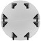 Flash Furniture Round 47.5 W, 48 L, 30 H, Chrome, Laminate, Particleboard, Steel, Wood Grain XU-GRP-A48-HCIRC-OAK-T-A-CAS-GG - alternate 8